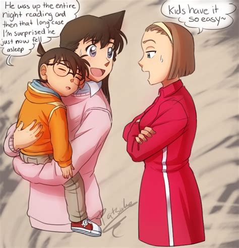 1 Ran Cradles An Exhausted Conan While Sonoko Teases Him Comic By Patsuko Check Out Her