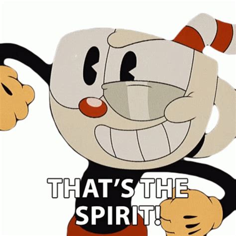 Thats The Spirit Cuphead Sticker Thats The Spirit Cuphead The Cuphead