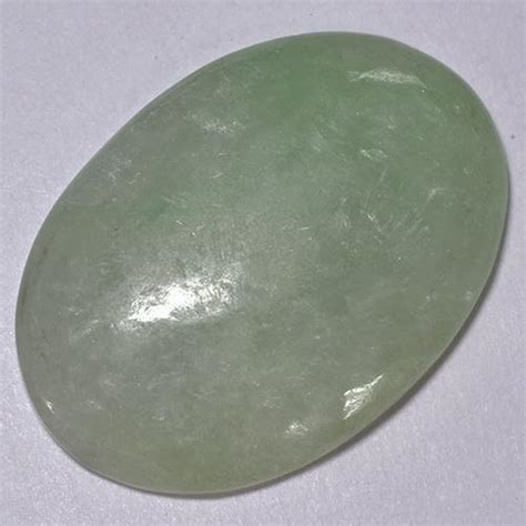 1177ct Green Jadeite Gemstone Oval Cut 22 X 157 Mm Gemselect