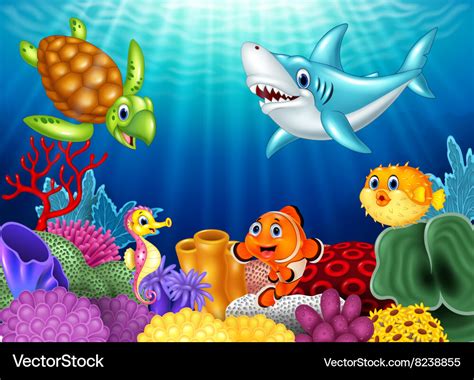 Ocean Animals Cartoon Images Cute Ocean Animals Cartoon Bodaswasuas