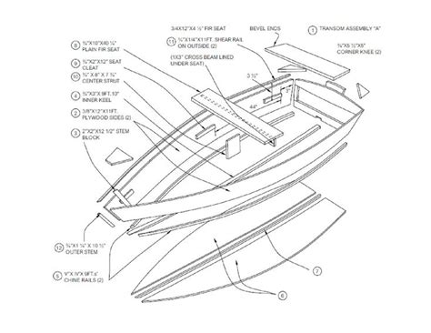 Row Boat Plans Diy Wooden Rowboat Skif Dory Canoe 11 X Etsy Boat