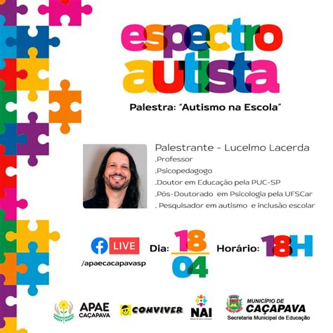 live de conscientização sobre autismo é realizada nesta segunda prefeitura de caçapava