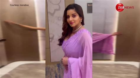 Watch Breaking News Sexy Monalisa Flaunts Backless Blouse In Pink Saree ZEE Latest News