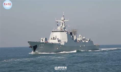 Plas 4th Improved Type 052d Destroyer Makes Maiden Appearance In