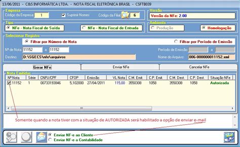 Nota Fiscal Eletrônica Brasil NF e Como enviar arquivo XML e DANFE