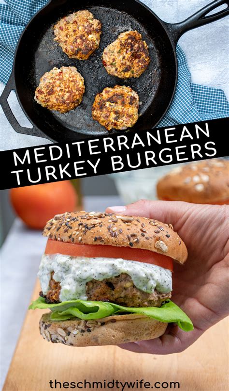 Pin Mediterranean Turkey Burger The Schmidty Wife