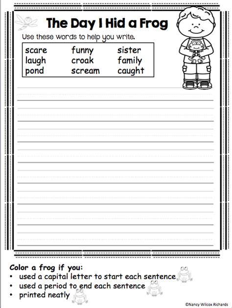 Writing Picture Prompts For Kindergarten Worksheet24