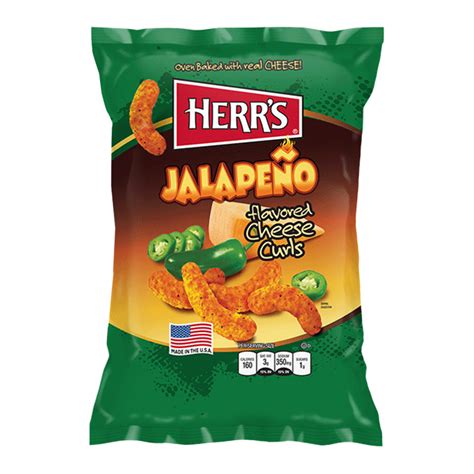 Herr´s Jalapeno Poppers Cheese Curls 198 G Tasty America American