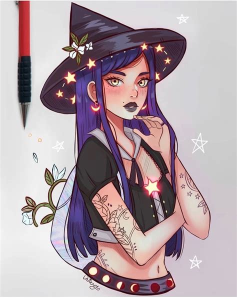 Pin By Hotasstoast On Designsart Witch Drawing Witch Art Anime Witch