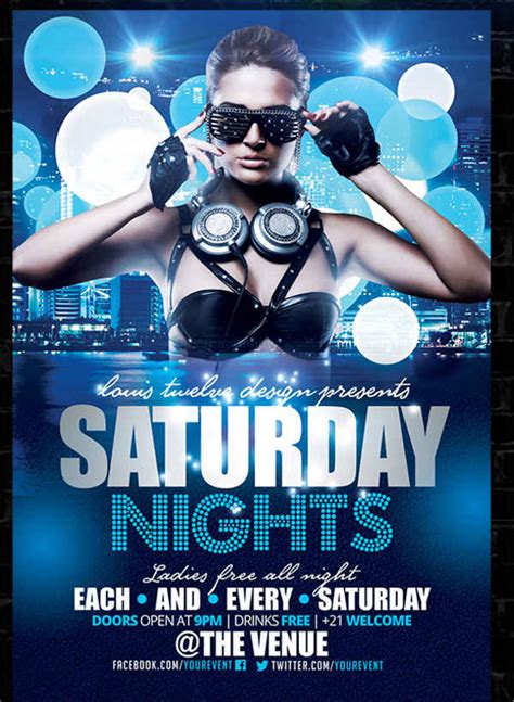 12 nightclub party flyers psd ai pages