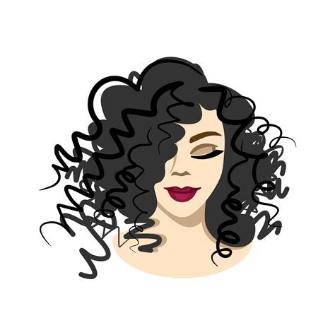 Curly Hair Woman Vector Art Icons And Graphics For Free Download