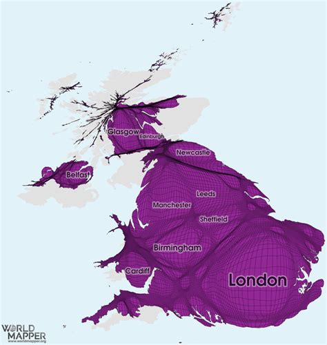 United Kingdom Gridded Population Worldmapper