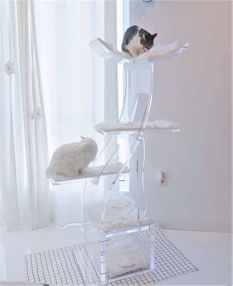 Crystal Clear Lotus Cat Tower The Refined Feline