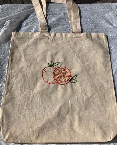 Hand Embroidered Tote Bag Canvas Tote Bag Vintage Tote Bag Floral Tote