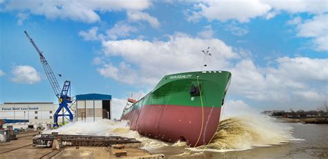 Ferus Smit Launches Latest Lng Fueled Chemical Tanker Of Thun Tankers