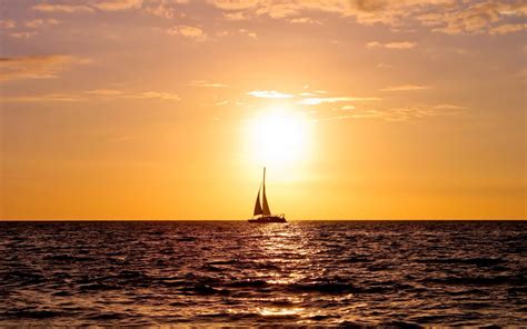 Ocean Sunset Boat
