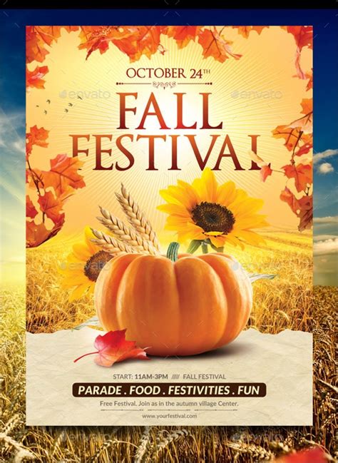 fall flyer templates  ms word ai psd eps indesign