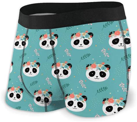 Cute Panda Heads Mens Cool Boxer Briefs Underwear Clothing