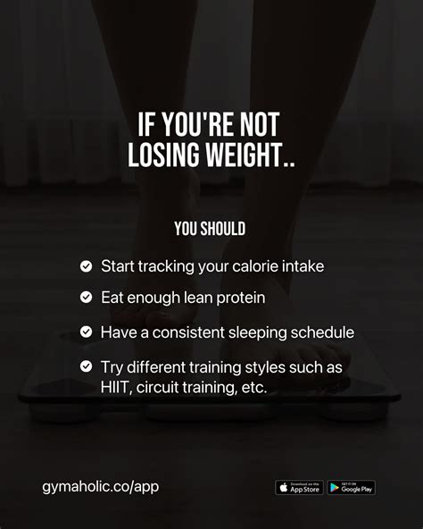 If Youre Not Losing Weight Gymaholic Fitness App