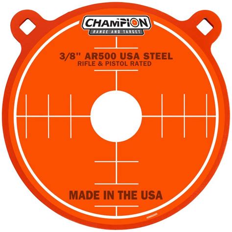 Champion Center Mass Ar500 38 In 10 In Gong Steel Target By Champion