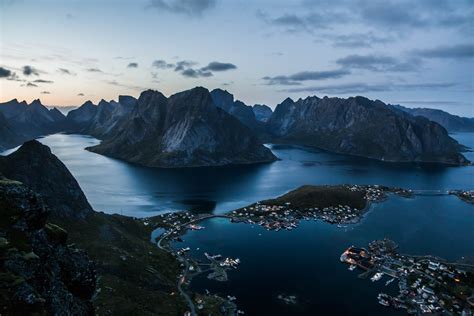 Reine At Lofoten Islands At Sunset 5k Wallpaperhd Nature Wallpapers4k