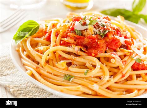 Bucatini Amatriciana Hi Res Stock Photography And Images Alamy