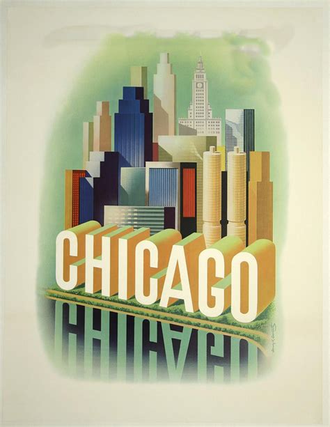 Chicago Vintage Poster Free Stock Photo Public Domain Pictures