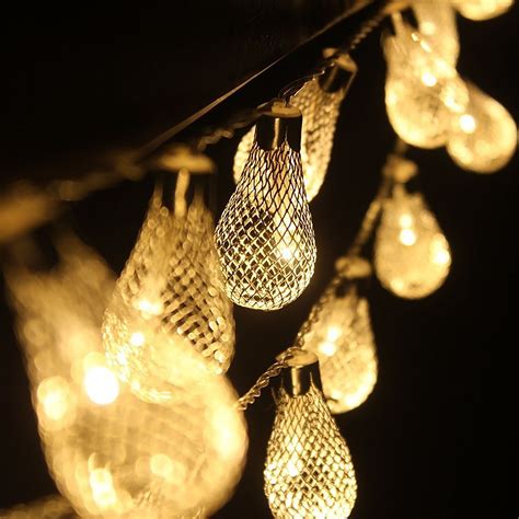 16 Leds 3 Meter Ball Metal Design Shape Led String Lights Indoor