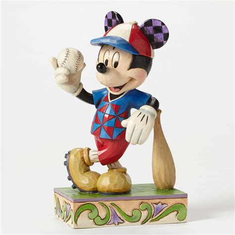 Disney Mickey Mouse Baseball Player Figurine Batter Up By Jim Shore