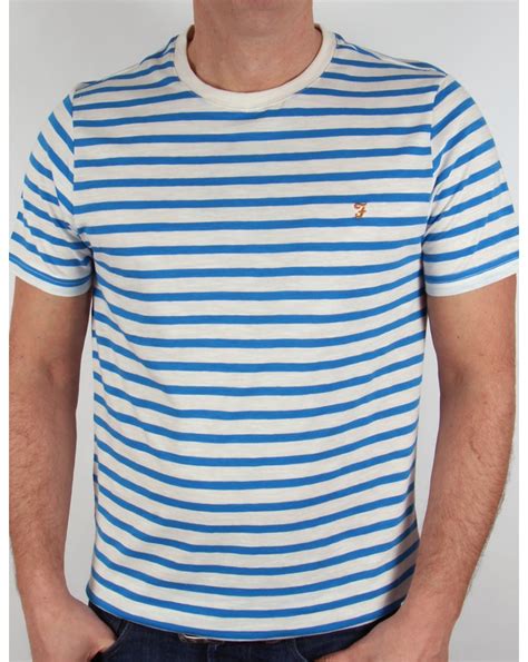 Design your everyday with royal blue t shirts you'll love to add to your closet. Farah Gieger S/s Striped T-shirt White/Royal Blue,crew ...