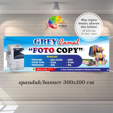 Size X Cm Spanduk Banner Fotocopy Cetak Poto Print Undangan