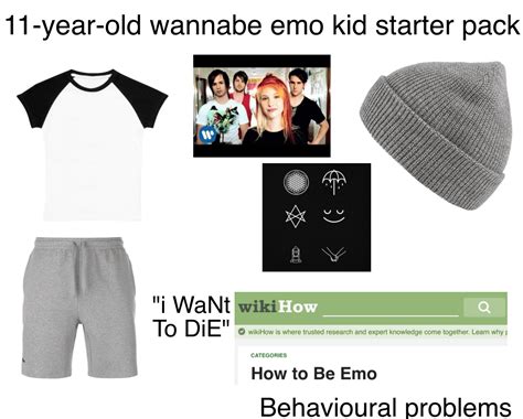 11 Year Old Wannabe Emo Kid Starter Pack Rstarterpacks