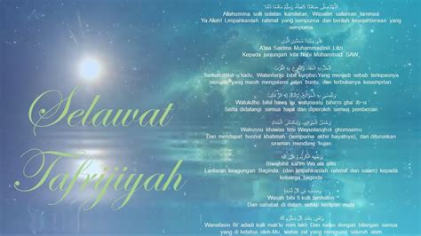 Selawat Tafrijiyah Selawat Murah Rezeki 2 Jam Versi Arab Rumi