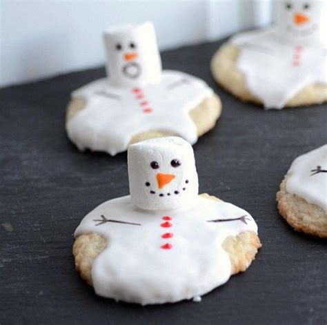 Melting Snowman Cookies Christmas Party Treats Christmas Desserts