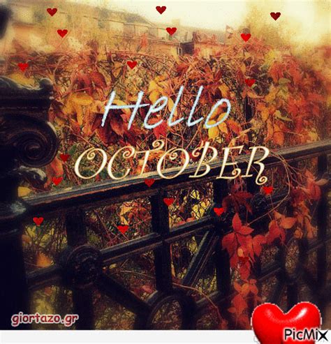 Beautiful Heart Hello October  Pictures Photos And Images For