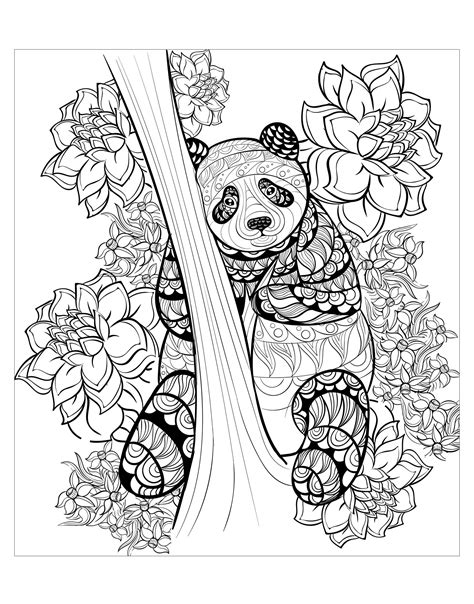 Panda By Alfadanz Panda Adult Coloring Pages