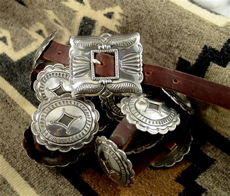 Navajo Silver Concho Belt By Fred Thompson Hoel S Indian Shop