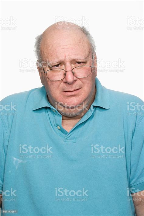 Old Man With Glasses Frowning Stock Photo Download Image Now