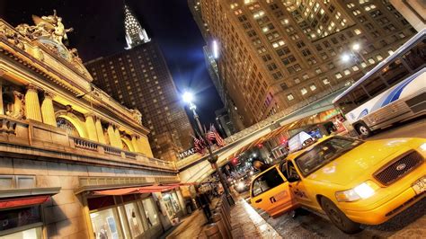 New York Street Cars Buildings Wallpaper Coolwallpapersme