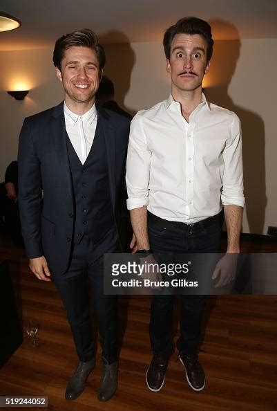 Aaron Tveit And Gavin Creel Pose At The Mcc Theater Companys Photo