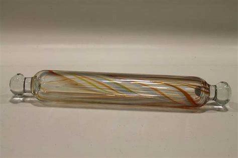 Late 1800s Nailsea Glass Rolling Pin
