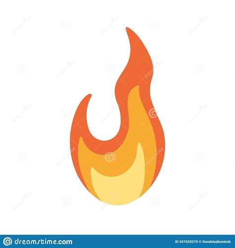 Fire Icon Simple Burning Flame Hot Flammable Caution Sign Heat