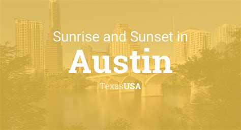 Sunrise And Sunset Times In Austin