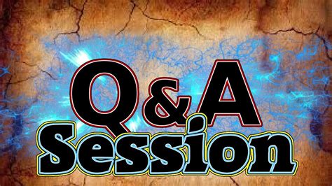 Qanda Session My Answers Youtube