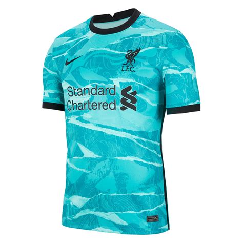 A branded nike product in the standard version for fans. Liverpool FC 2020/21 Mens Stadium Away Jersey Teal S ...