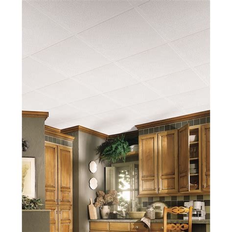 Armstrong Ceilings 2 Ft X 2 Ft Fine Fissured Contractor White Mineral