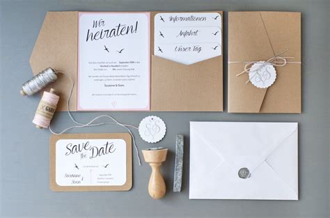 Basteln mit papier & pappe. DIY Hochzeitseinladung :: Pocketfold ...