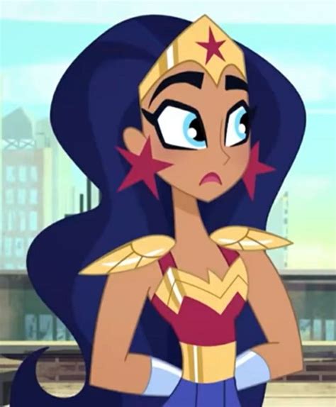 Evil Girl Superhero In Cityscape Wonder Woman