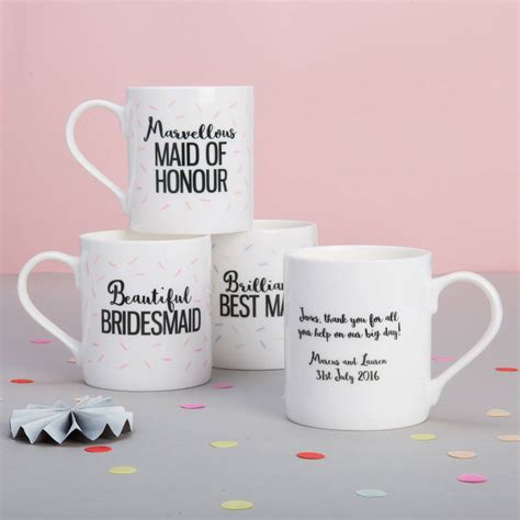 Personalised Bridesmaid Wedding Mug By Posh Totty Designs Creates