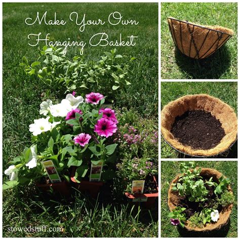 How To Make Your Own Hanging Basket Stowed Stuff Hanging Baskets